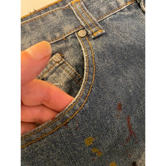 Enyce Mens Distressed Denim Jeans With Paint Splatter Design 34/32 - Picture 5 of 11